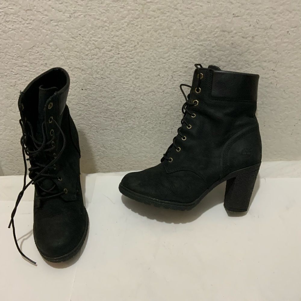 Timberland Earthkeepers Glancy ankle boots black heels Size 7/ 38